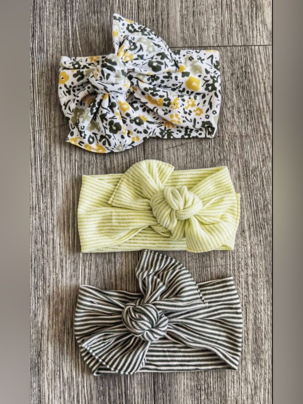 Chunky Bow Baby Headband Set Of 3